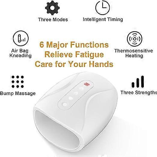 Intelligent Cordless Hand Massager with Heat & Compression for Home Use