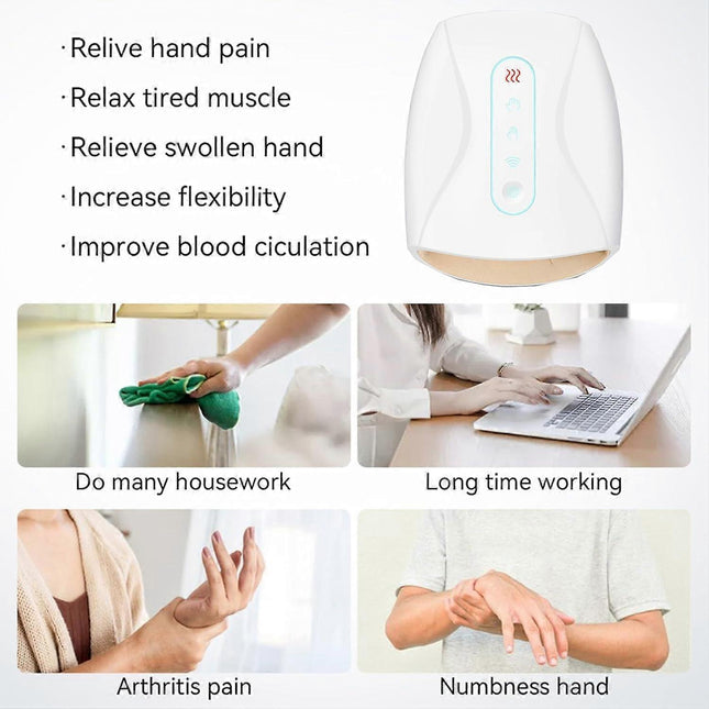 Hand Massager with Heat & Compression, Home Hand Therapy Device