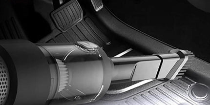 4-in-1 Handheld Car Vacuum Cleaner Portable Cordless Air Duster with LED Light for Car Home Office Black
