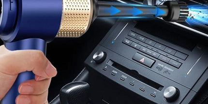 4-in-1 Handheld Car Vacuum Cleaner Portable Cordless Air Duster with LED Light for Car Home Office Blue