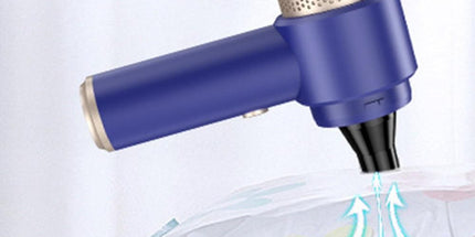 4-in-1 Handheld Car Vacuum Cleaner Portable Cordless Air Duster with LED Light for Car Home Office Blue