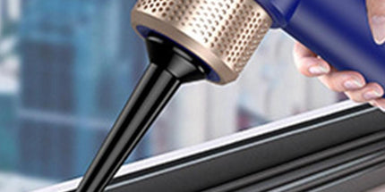 4-in-1 Handheld Car Vacuum Cleaner Portable Cordless Air Duster with LED Light for Car Home Office Blue