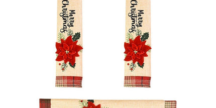 3Pcs Christmas Refrigerator Microwave Oven Door Handle Cover Sleeve Decoration