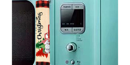 3Pcs Christmas Refrigerator Microwave Oven Door Handle Cover Sleeve Decoration