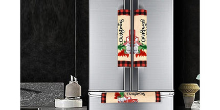 3Pcs Christmas Refrigerator Microwave Oven Door Handle Cover Sleeve Decoration