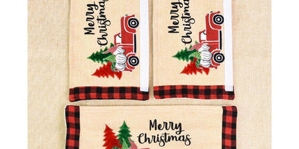 3Pcs Christmas Refrigerator Microwave Oven Door Handle Cover Sleeve Decoration