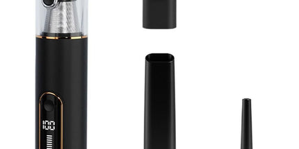 2-Mode Adjustable Cordless Handhtaeld Vacuum Cleaner Set Portable Digital Display Dust Cleaner for Car Home Black