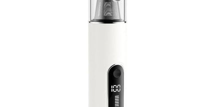 2-Mode Adjustable Cordless Handhtaeld Vacuum Cleaner Set Portable Digital Display Dust Cleaner for Car Home White