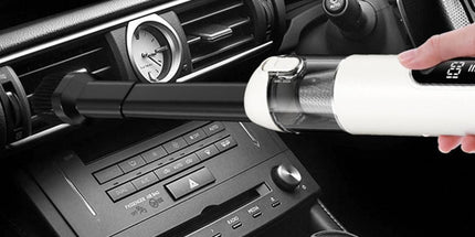 2-Mode Adjustable Cordless Handhtaeld Vacuum Cleaner Set Portable Digital Display Dust Cleaner for Car Home White