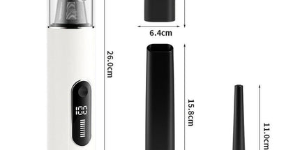 2-Mode Adjustable Cordless Handhtaeld Vacuum Cleaner Set Portable Digital Display Dust Cleaner for Car Home White