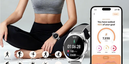 Smart Watch for Women Waterproof Smartwatch 100+ Sports Fitness Tracker-Silver