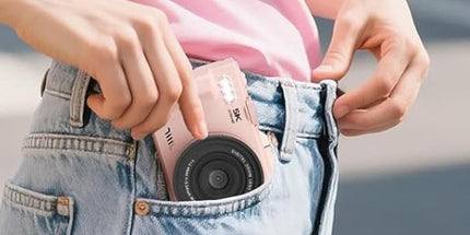 5K Digital Camera with 180-degree Flip Screen Vlogging Camera for YouTube -Pink