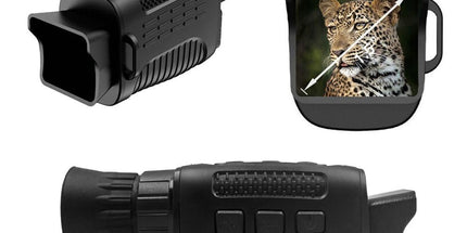 Night Vision Monocular Binoculars 4K IR Digital Telescope for Adult Hunting Camping-Black