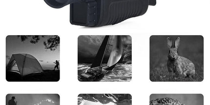 Night Vision Monocular Binoculars 4K IR Digital Telescope for Adult Hunting Camping-Black
