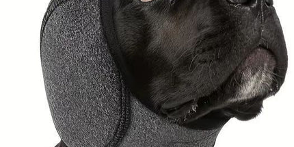 Dog Ear Cover Noise Protection Adjustable Grooming Hood Comfortable Pet Accessory - Dark Grey L