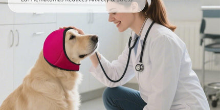 Dog Ear Cover Noise Protection Adjustable Grooming Hood Comfortable Pet Accessory - Dark Grey L