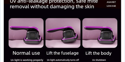 Home Wireless Dust Mite Remover, High-Powered Bed Vacuum, UV Sterilizing Fully Automatic Dust Mite Remover - Purple