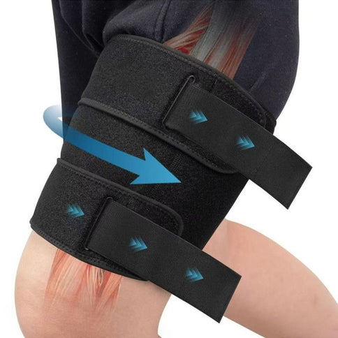 Adjustable Hamstring Support Wrap for Running and Fitness, Single Pack Fits Left & Right Leg, 1-Pack