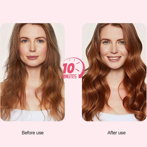 Negative Ion Fluffy Styling Brush, 2-in-1 Straight & Curly Constant Temperature Hot Brush, Anti-Scald Hair Curler for Bangs