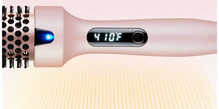 Negative Ion Fluffy Styling Brush, 2-in-1 Straight & Curly Constant Temperature Hot Brush, Anti-Scald Hair Curler for Bangs