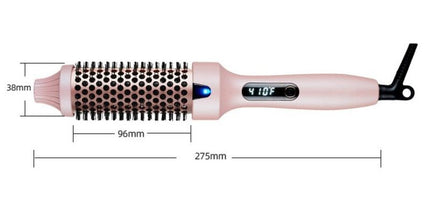 Negative Ion Fluffy Styling Brush, 2-in-1 Straight & Curly Constant Temperature Hot Brush, Anti-Scald Hair Curler for Bangs