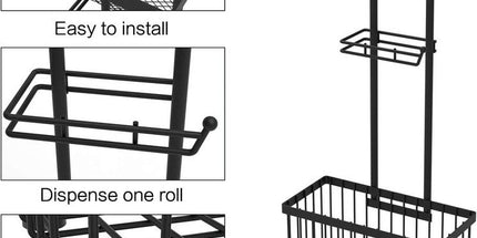 Bathroom Tissue Holder – Wall-Mounted Storage Rack for Home