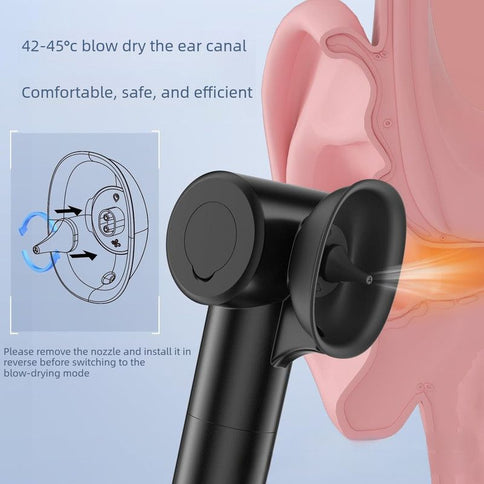 Electric Ear Wax Removal Irrigator Rechargeable Ear Cleaning Water Flush Device with Replaceable Nozzles