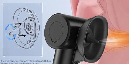 Electric Ear Wax Removal Irrigator Rechargeable Ear Cleaning Water Flush Device with Replaceable Nozzles