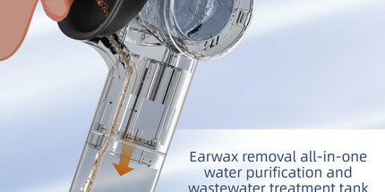 Electric Ear Wax Removal Irrigator Rechargeable Ear Cleaning Water Flush Device with Replaceable Nozzles