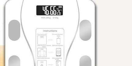 USB Rechargeable Smart Body Fat Scale Digital Bathroom Weight Scale Body Composition Analyzer with Smartphone App Sync-White