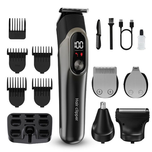 5 in 1 Multi-functional Hair Clipper Set Rechargeable Electric Hair Trimmer Grooming Kit for Men