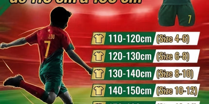 Youth 3‑Piece Soccer Uniform Set for 130‑140cm Kids, Short Sleeve Football Jersey with Shorts & Socks for Boys Girls