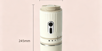 【Portable Electric Coffee Maker, All-in-One Grinder & Brewer with 7 External Adjustable Grind Settings, 1500mAh Rechargeable Battery, 304 Stainless Steel Cordless Drip Coffee Machine for Home Office Travel Camping】