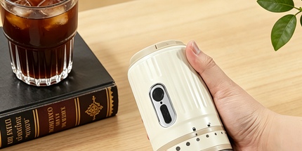 【Portable Electric Coffee Maker, All-in-One Grinder & Brewer with 7 External Adjustable Grind Settings, 1500mAh Rechargeable Battery, 304 Stainless Steel Cordless Drip Coffee Machine for Home Office Travel Camping】