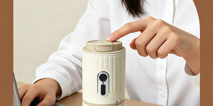 【Portable Electric Coffee Maker, All-in-One Grinder & Brewer with 7 External Adjustable Grind Settings, 1500mAh Rechargeable Battery, 304 Stainless Steel Cordless Drip Coffee Machine for Home Office Travel Camping】