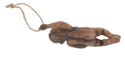 Baby Monkey Hanging Statue Exquisite Carving Resin Brown Monkey Sculptures for Trees Gardens