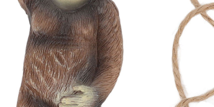 Baby Monkey Hanging Statue Exquisite Carving Resin Brown Monkey Sculptures for Trees Gardens