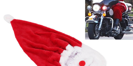 Christmas Helmet Cover Plush Scratch Proof Motorcycle Helmet Hat for Entertainment Decoration