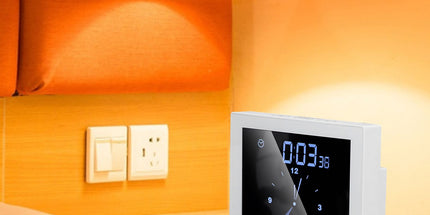 5in Wall Shower Clock Digital Timer Alarm Temperature Humidity Display Waterproof for Home BathroomWhite