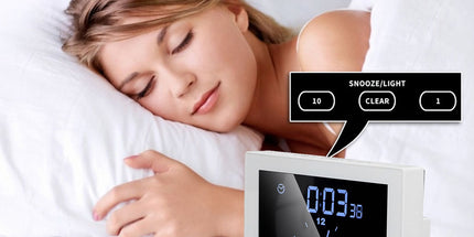 5in Wall Shower Clock Digital Timer Alarm Temperature Humidity Display Waterproof for Home BathroomWhite