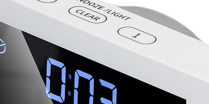 5in Wall Shower Clock Digital Timer Alarm Temperature Humidity Display Waterproof for Home BathroomWhite