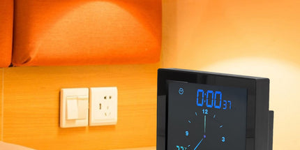 5in Wall Shower Clock Digital Timer Alarm Temperature Humidity Display Waterproof for Home BathroomBlack