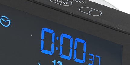 5in Wall Shower Clock Digital Timer Alarm Temperature Humidity Display Waterproof for Home BathroomBlack