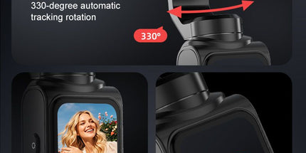 AT-M105 Pocket Gimbal Vlog Camera, 4K HD Handheld Video Camera，black，64GB