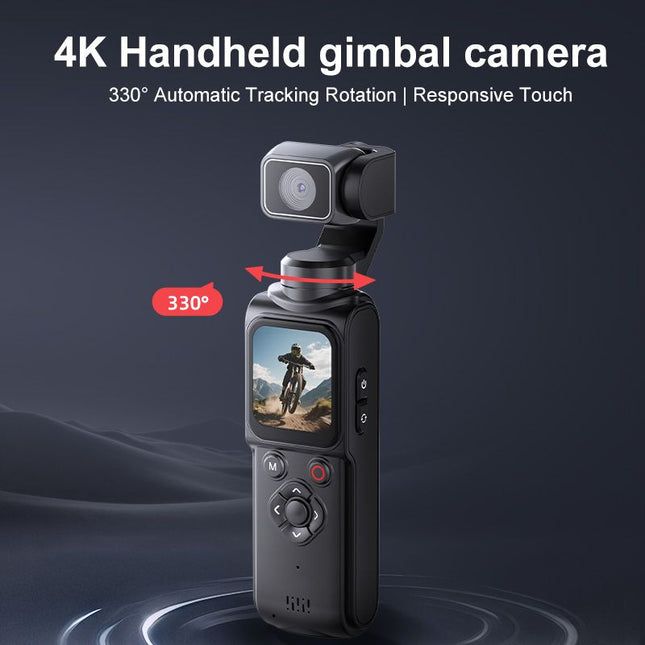 AT-M105 Pocket Gimbal Vlog Camera, 4K HD Handheld Video Camera，pink，32GB