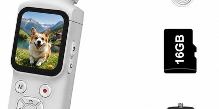 AT-M105 Pocket Gimbal Vlog Camera, 4K HD Handheld Video Camera，white，16GB
