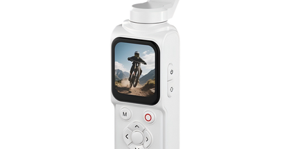 AT-M105 Pocket Gimbal Vlog Camera, 4K HD Handheld Video Camera，white，16GB