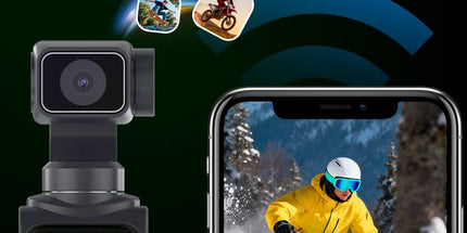 AT-M105 Pocket Gimbal Vlog Camera, 4K HD Handheld Video Camera，white，16GB