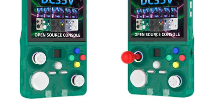 DC35V Retro Handheld Game Console, 3.5‑Inch IPS Screen Open Source Linux System，Translucent green