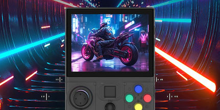 DC35V Retro Handheld Game Console, 3.5‑Inch IPS Screen Open Source Linux System，Translucent green